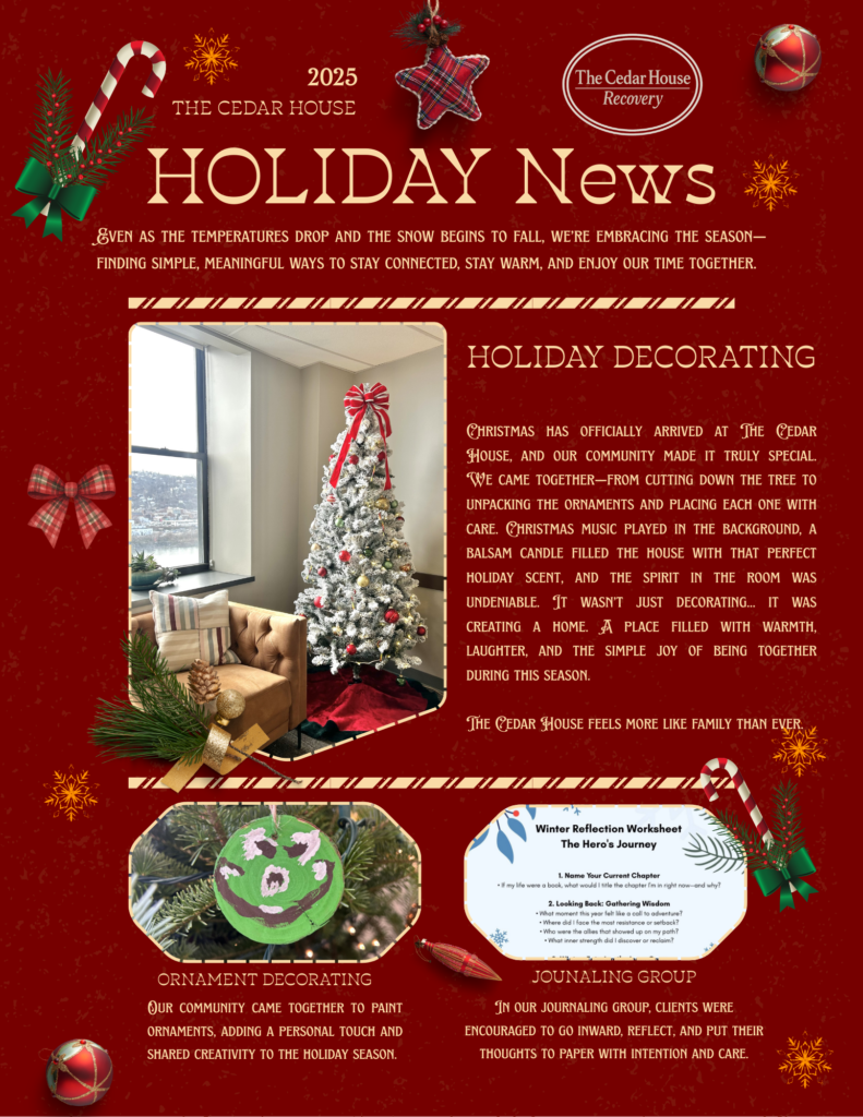 Holiday News At The Cedar House